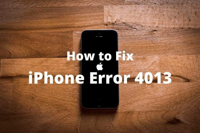 Как исправить ошибку iPhone 4013
