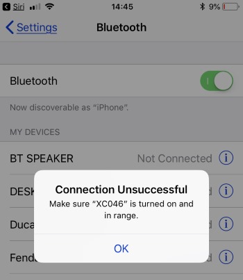 Исправлено неудачное соединение Bluetooth на iPhone X, iPhone 8, 8 Plus