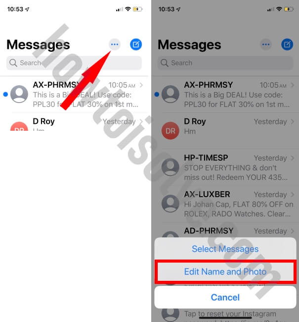 Как изменить изображение профиля в iMessage на iOS 14 / 13.7 iPhone, iPad