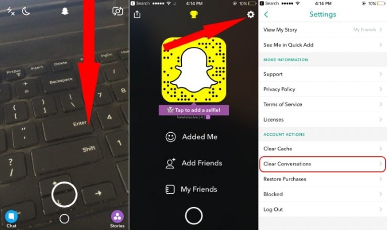 Как удалить разговоры в Snapchat на iPhone 12Pro Max, XR, 11 Pro, X