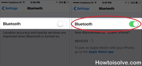 Исправить Bluetooth, не работающий на iPhone 7, 6S, 6S Plus, 6