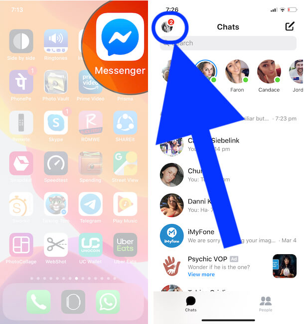Как включить темный режим для Facebook Messenger на iPhone и iPad