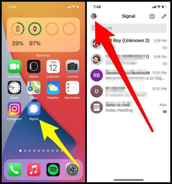 Изменение или удаление номера телефона на Signal iPhone, Android, Mac / ПК