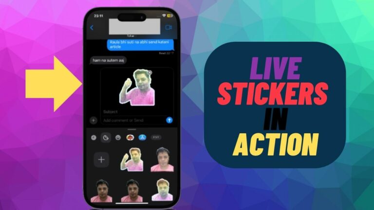 Создавайте и отправляйте живые стикеры в iMessage в iOS 17 на iPhone